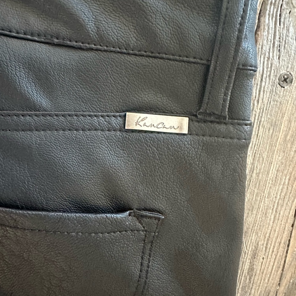 NWT Black Skinny Leather Pants - Picture 2 of 4